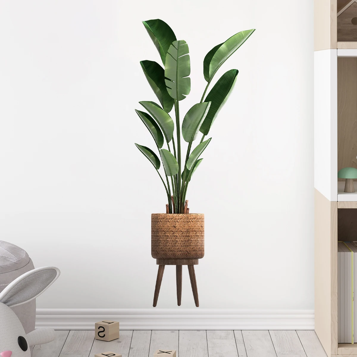Home Office Simulator - จําลองพืชสีเขียวประดับ Potted สติ๊กเกอร์ติดผนังสําหรับห้องนั่งเล่นห้องนอนตกแต่ง Wall Decals