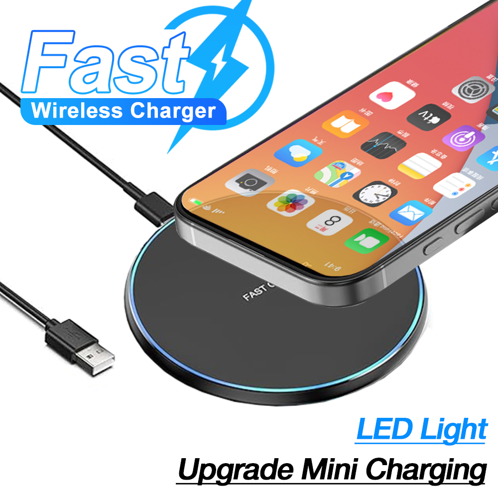 Desk Charging Station - แท่นชาร์จไร้สายขนาดเล็กแบบตั้งโต๊ะ พร้อมไฟ LED สำหรับ iPhone 17