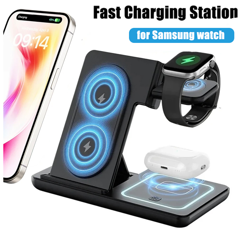 Desk Charging Station - แท่นชาร์จไร้สายแบบพับได้ 3 in 1 สำหรับ Samsung