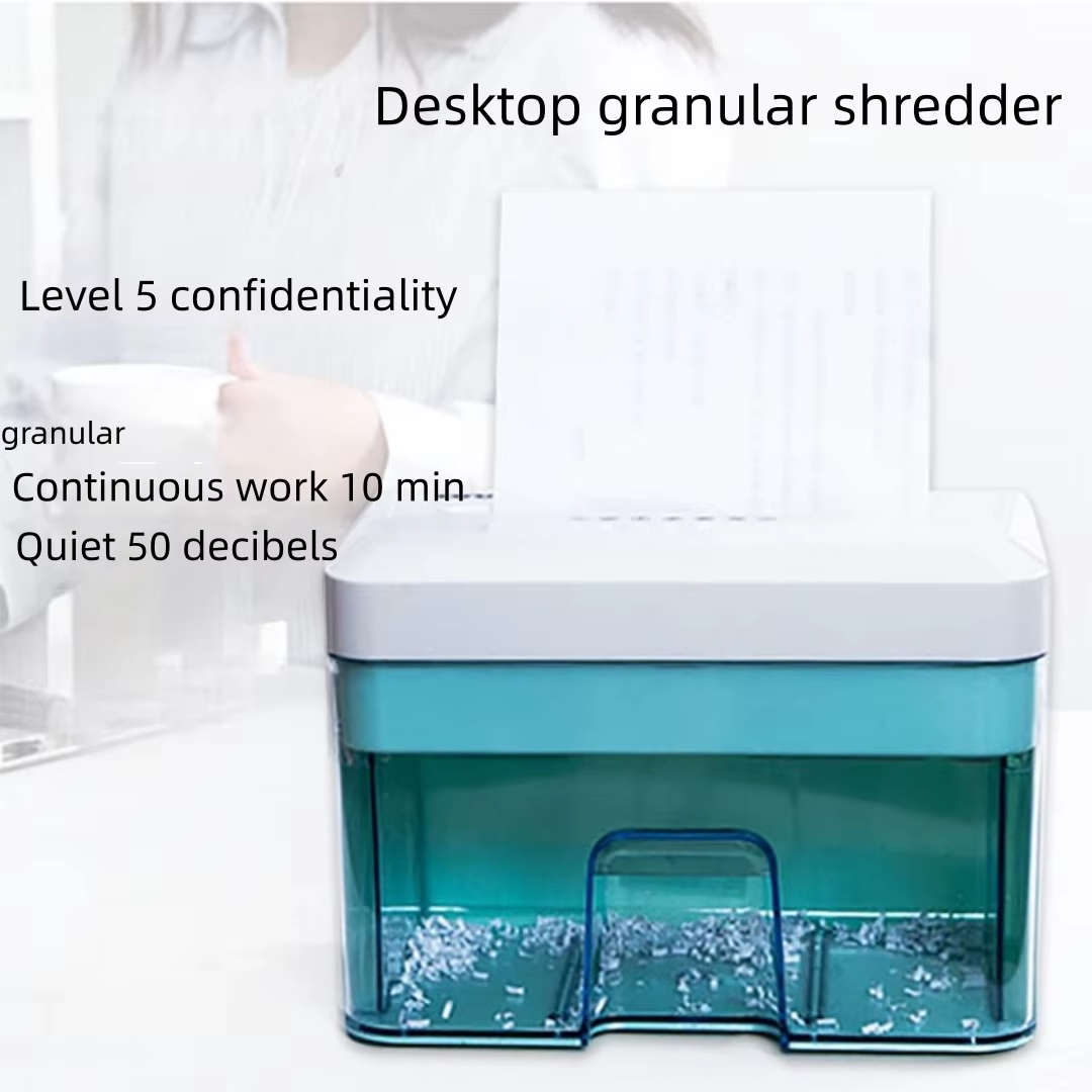 Home Office Paper Shredder - เครื่องทำลายเอกสารไฟฟ้า 5 ระดับความปลอดภัย สำหรับใช้ในบ้าน/สำนักงาน รูปทรงเม็ดข้าว ทำลายเอกสารได้ละเอียดถึง
