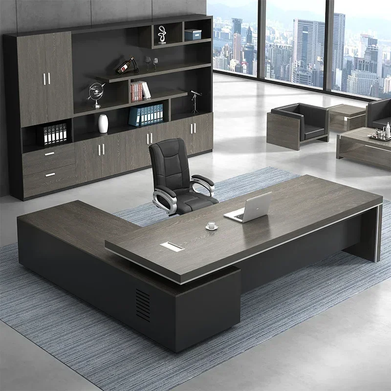 Home Office Work Table - โต๊ะทํางานคอมพิวเตอร์หน่วยงาน Executive มัลติฟังก์ชั่น Minimalist โต๊ะศึกษาตาราง Workstation