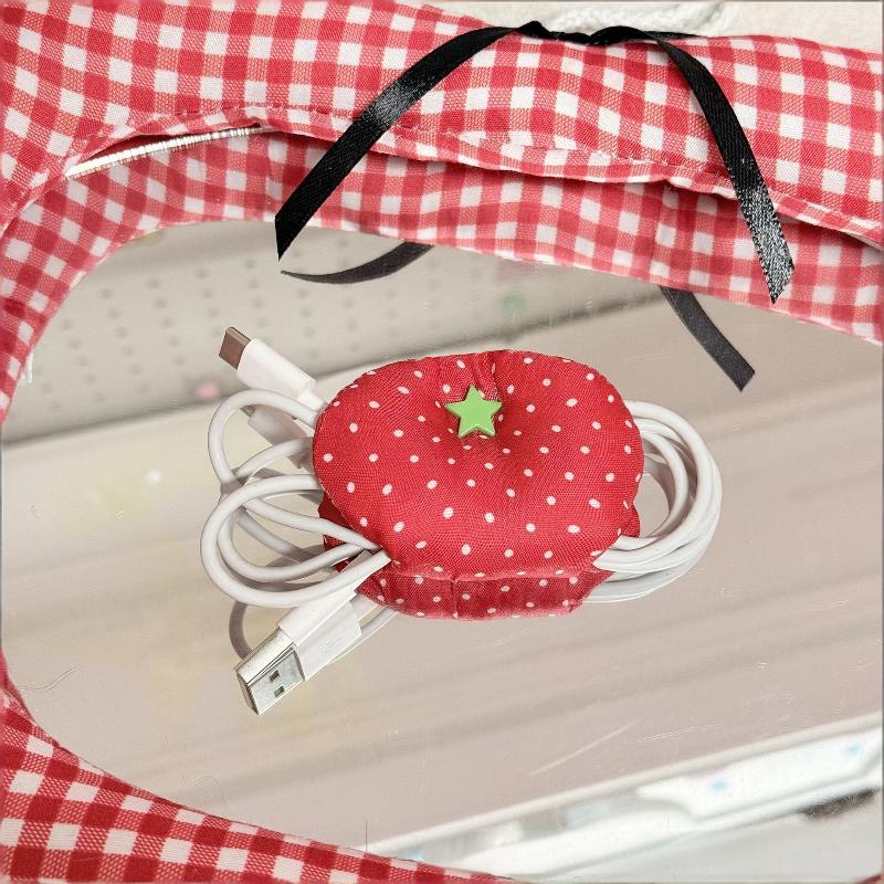 Desk Charging Station - ที่เก็บสาย USB แบบปรับได้ ที่ม้วนเก็บสายชาร์จ ที่ยึดสายหูฟังแบบเรียบง่าย สำหรับโต๊ะทำงานที่บ้านหรือที่ทำงาน