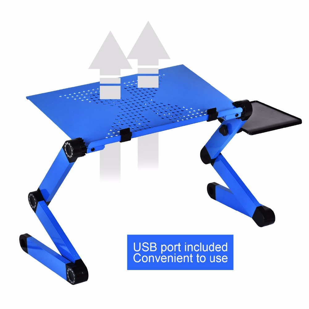 อลูมิเนียมตารางปรับแบบพกพาพับโ - Home Office Work Table บทวิจารณ์และราคา