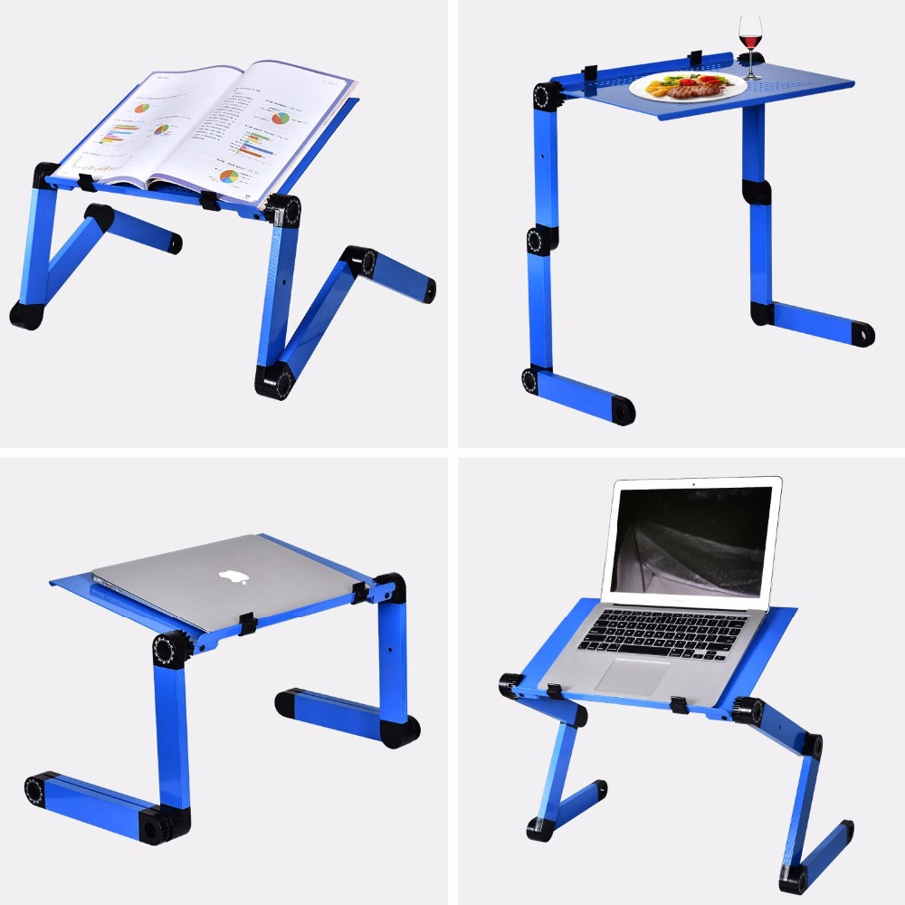 อลูมิเนียมตารางปรับแบบพกพาพับโ - Home Office Work Table บทวิจารณ์และราคา