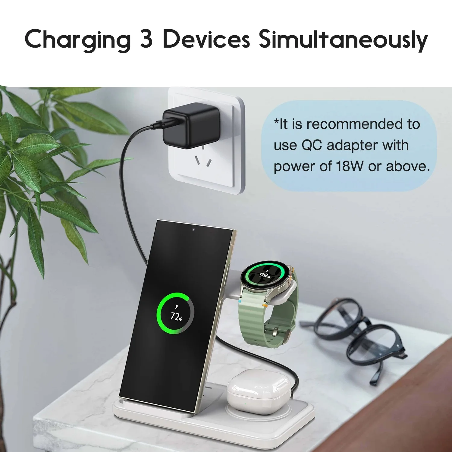 แท่นชาร์จไร้สาย 3-in-1 สำหรับ  - Desk Charging Station บทวิจารณ์และราคา