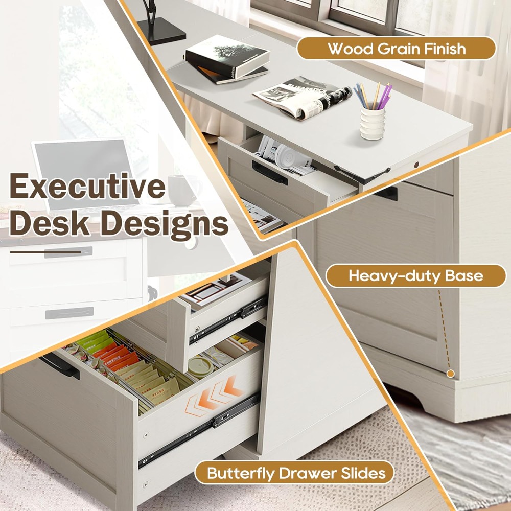 โต๊ะทำงานผู้บริหารรูปตัว L ขนา - Desk Charging Station บทวิจารณ์และราคา
