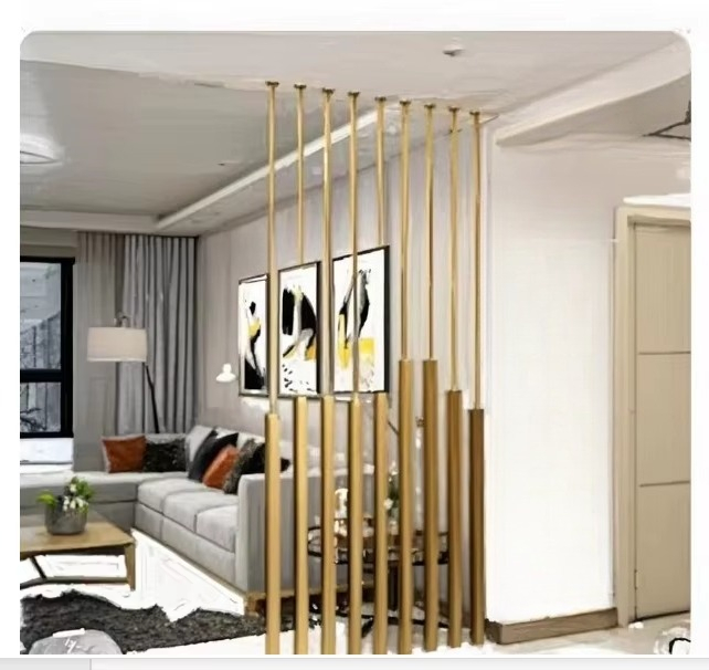 ฉากกั้นห้องสเตนเลสสตีลชุบทองแบ - Home Office Interior Design บทวิจารณ์และราคา