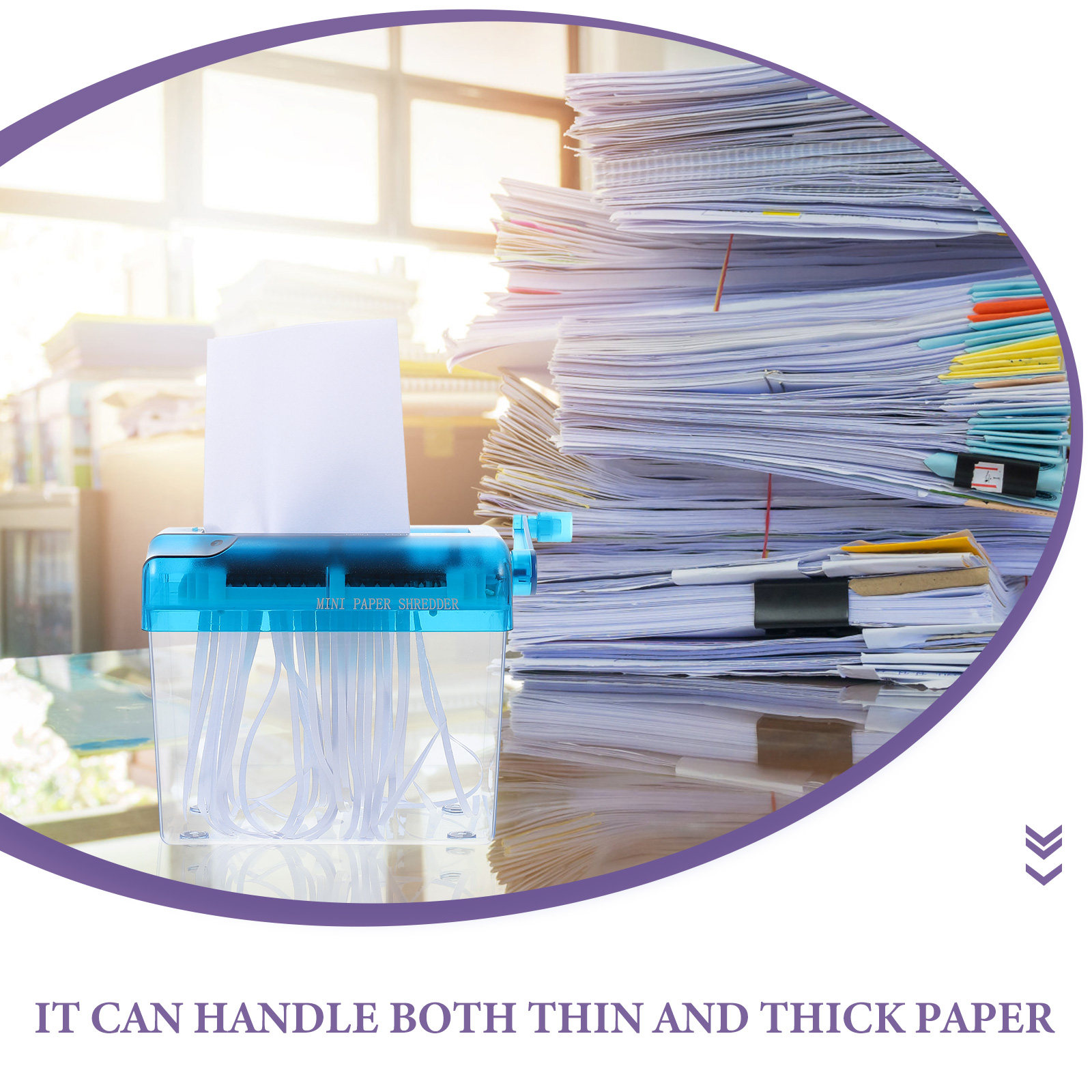 เครื่องทำลายเอกสารแบบมือหมุนสำ - Home Office Paper Shredder บทวิจารณ์และราคา
