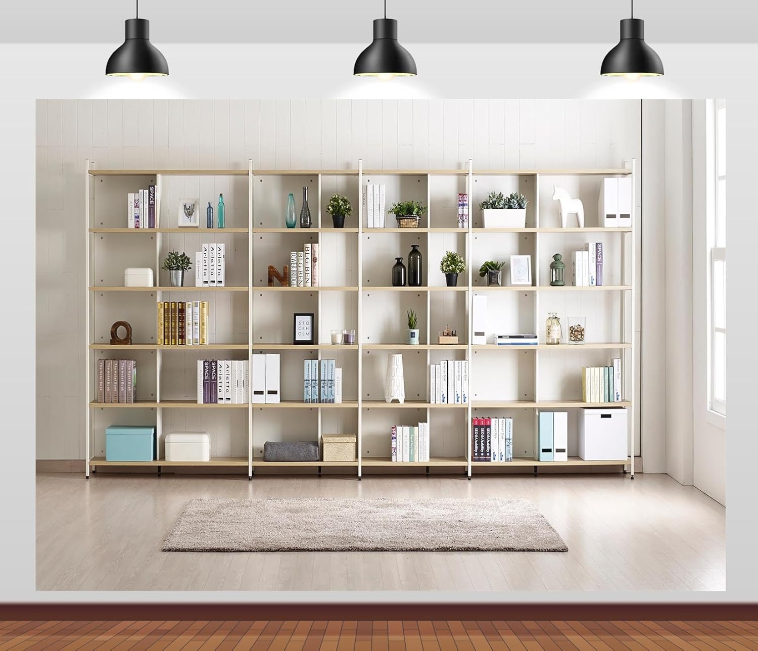 ฉากหลังถ่ายภาพชั้นวางหนังสือ ห - Home Office Zoom Background Free บทวิจารณ์และราคา