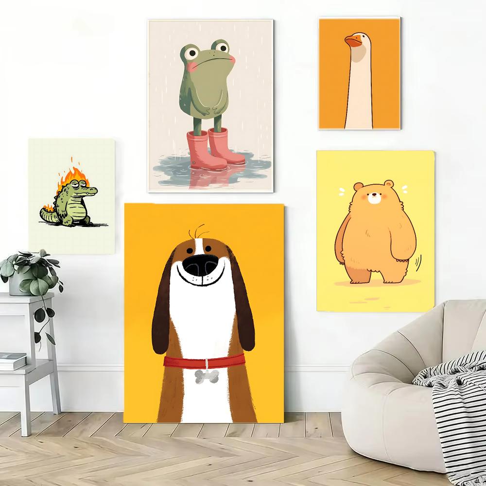 โปสเตอร์ลายการ์ตูนสัตว์น่ารัก  - Home Office Interior Design บทวิจารณ์และราคา