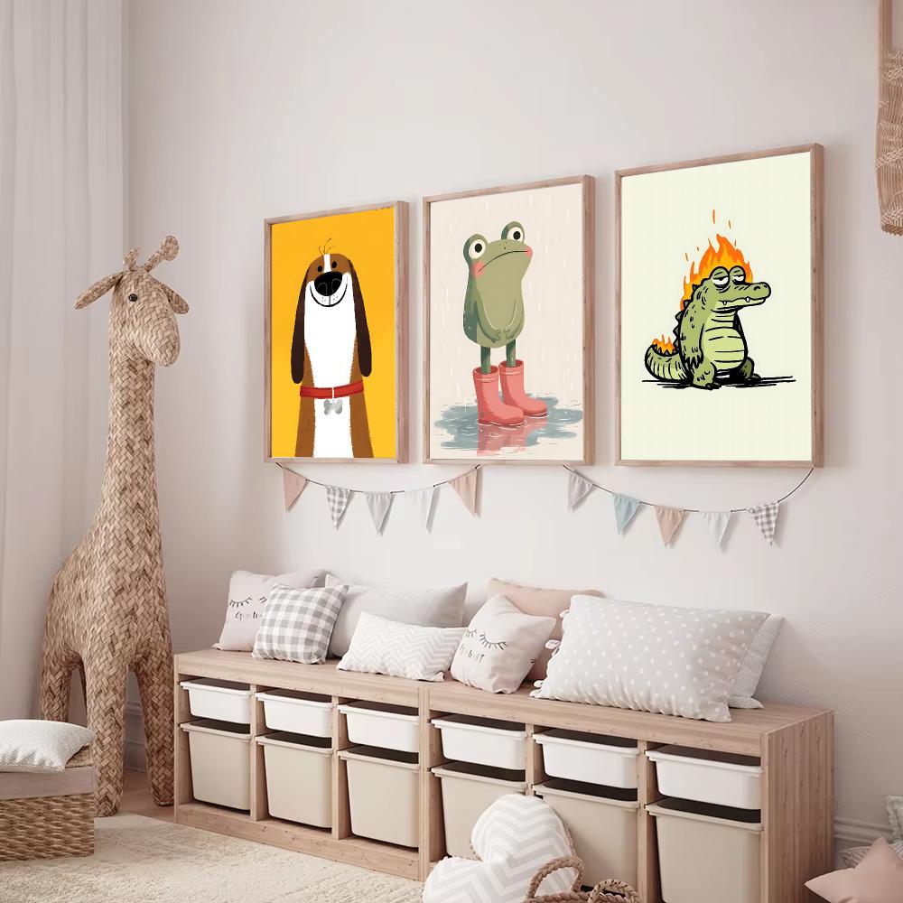 โปสเตอร์ลายการ์ตูนสัตว์น่ารัก  - Home Office Interior Design บทวิจารณ์และราคา