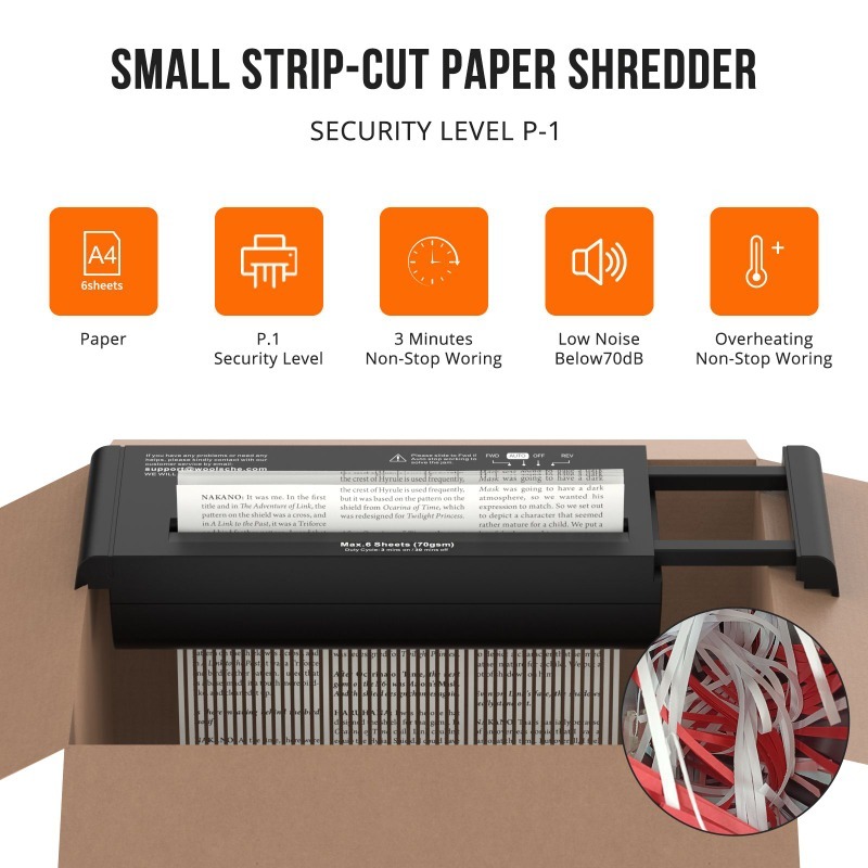 เครื่องทำลายเอกสารแบบใช้มือหมุ - Home Office Paper Shredder บทวิจารณ์และราคา