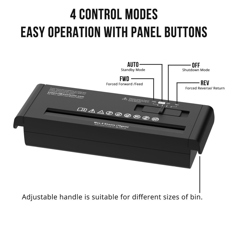เครื่องทำลายเอกสารแบบใช้มือหมุ - Home Office Paper Shredder บทวิจารณ์และราคา