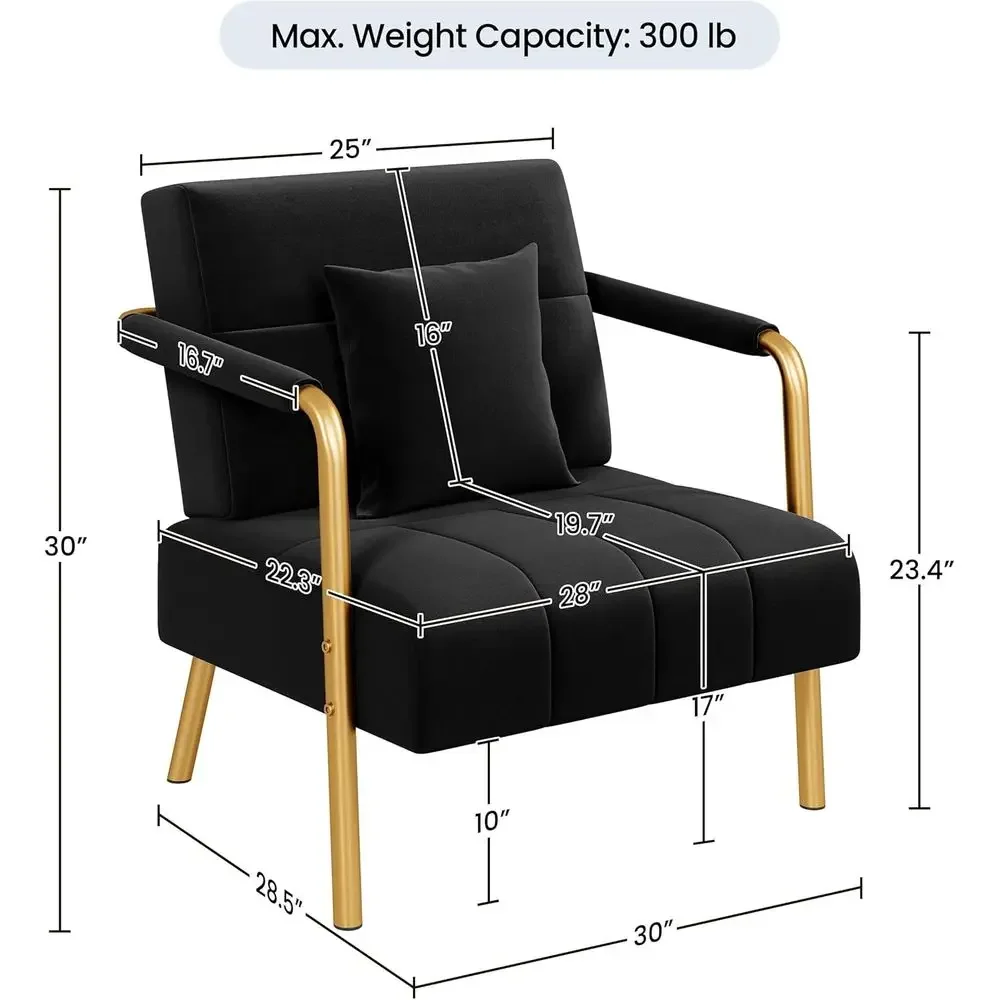 โซฟาผ้ากำมะหยี่สีดำขนาดกว้าง 3 - Home Office With Sofa บทวิจารณ์และราคา