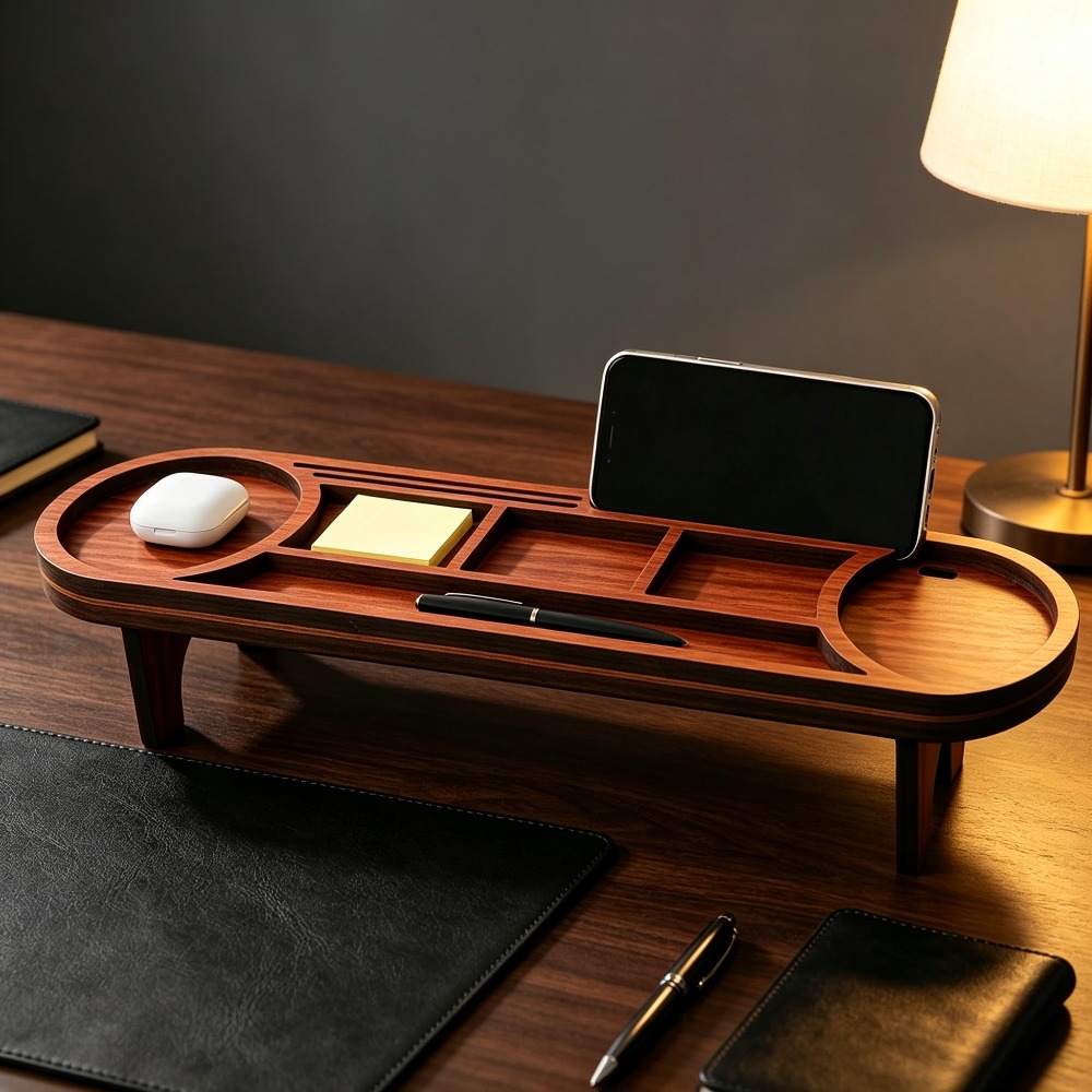 ที่จัดระเบียบโต๊ะทำงานไม้พร้อม - Home Office Freelancer บทวิจารณ์และราคา