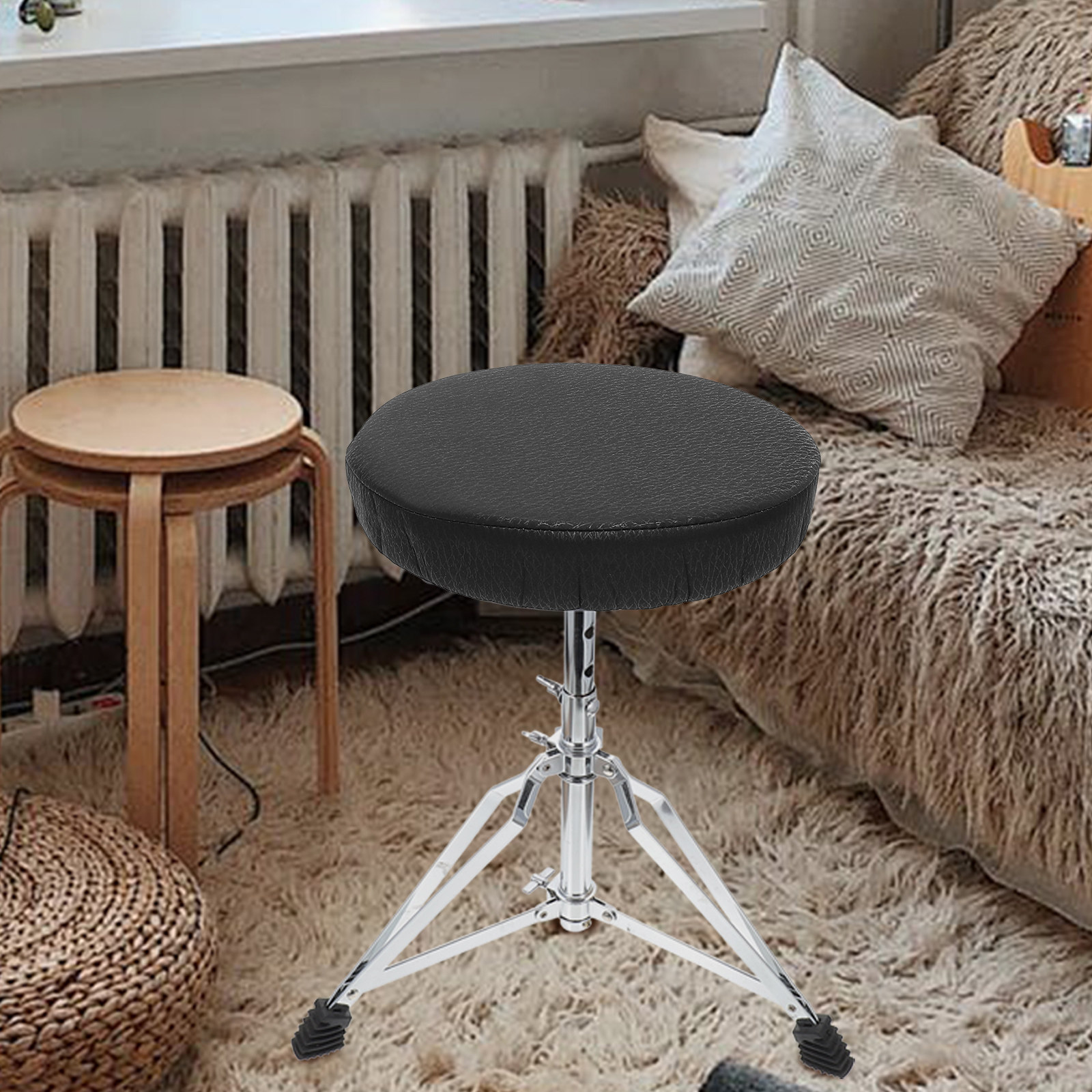 ปลอกเบาะเก้าอี้ทรงกลมสีดำ ทำจา - Home Office With Sofa บทวิจารณ์และราคา