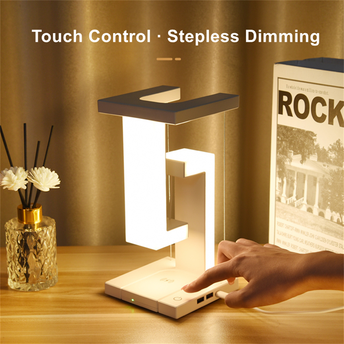 โคมไฟตั้งโต๊ะแบบลอยตัวพร้อมที่ - Desk Charging Station บทวิจารณ์และราคา