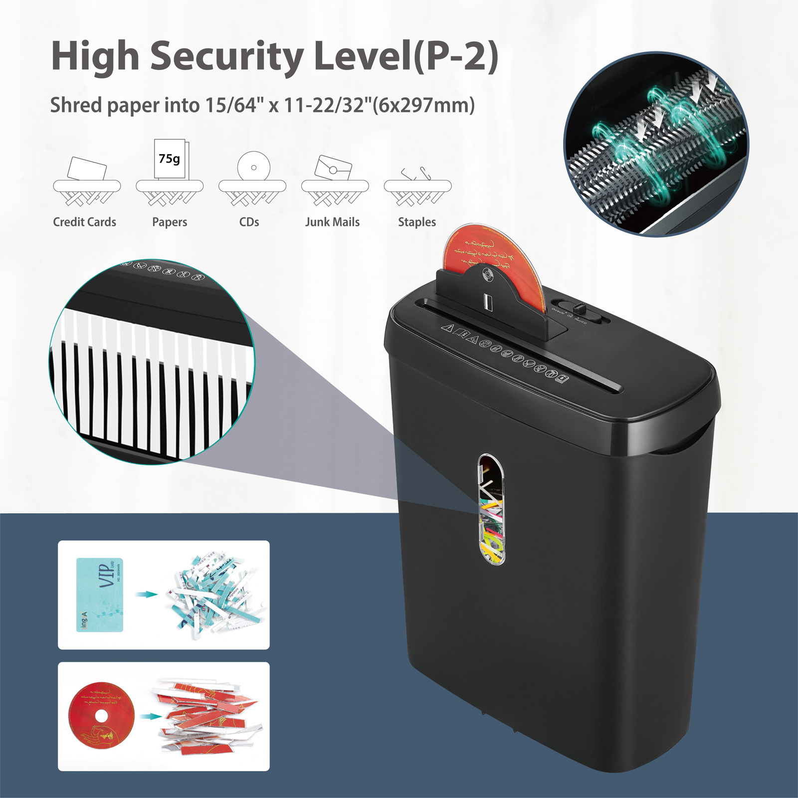 เครื่องทำลายเอกสารสำหรับสำนักง - Home Office Paper Shredder บทวิจารณ์และราคา